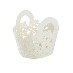 TORO Plstený košík TORO 15cm biely