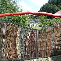 Prútené zásteny a ploty z vŕbového prútia