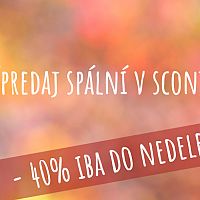 40% zľava na spálne v Sconte