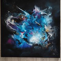 Abstraktný obraz (Michaela Švecová mishalynn abstractart)