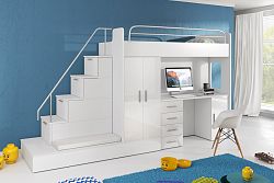 Karol Meble RAJ 5 poschodová posteľ, biela