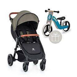 PETITE&MARS Kočík športový Street+ RWS Oak Mature Olive Complete + odrážadlo Uniq Turquoise VP-F177291